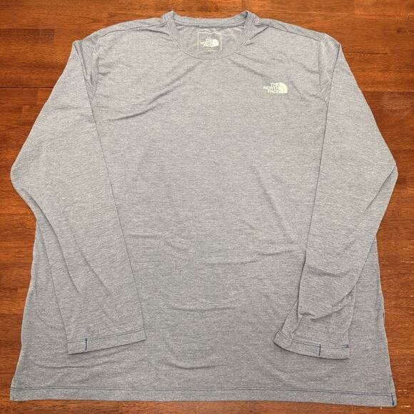 The North Face Long Sleeve Crew Neck Tshirt Gray Men's XL Outdoor - Picture 1 of 7